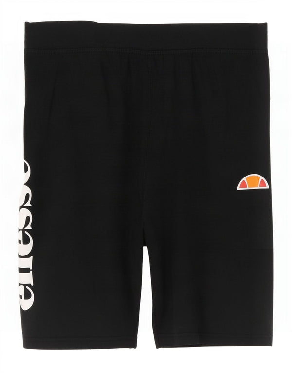 Pantaloncini sportivi grafici da donna Ellesse UK 12 cotone medio nero