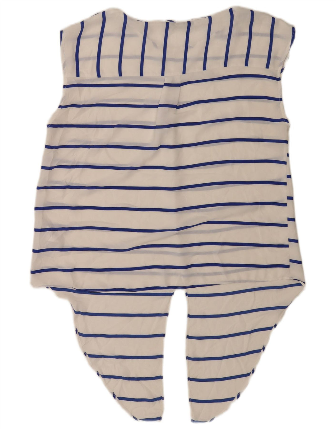 Oasis Camicetta da donna senza maniche con allacciatura sul davanti UK 16 Large White Striped
