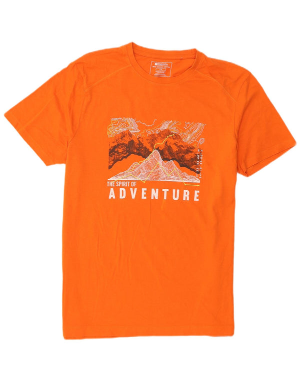 Mountain Warehouse Mens Short Sleeve Graphic T-Shirt Top Large Orange