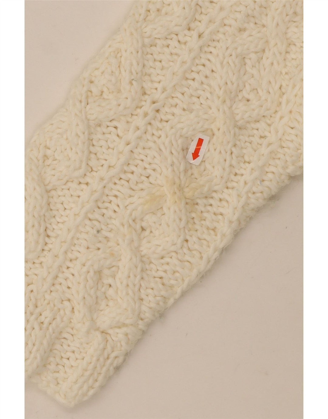 Maglione maglione collo alto da donna VINTAGE UK 16 grande bianco sporco