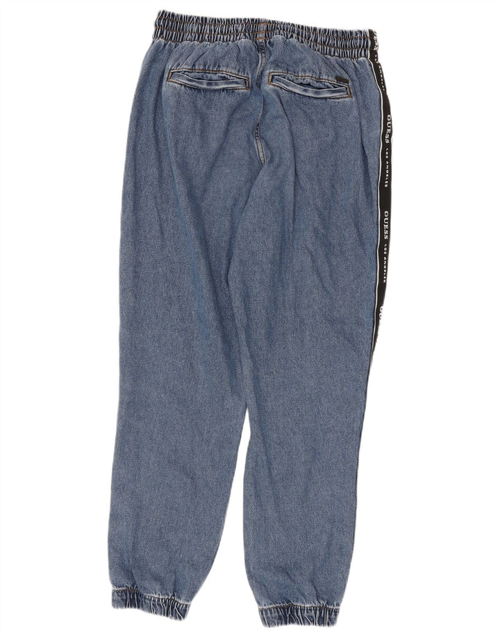 Jeans affusolati con grafica GUESS da donna W31 L27 Blu