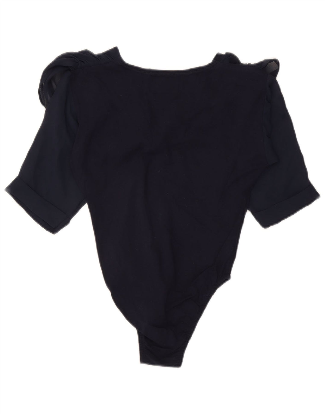 Body da donna vintage UK 8 piccolo floreale blu navy