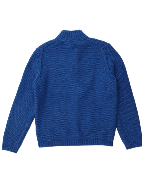 Maglione cardigan da donna FRED PERRY UK 16 Large Blue Wool
