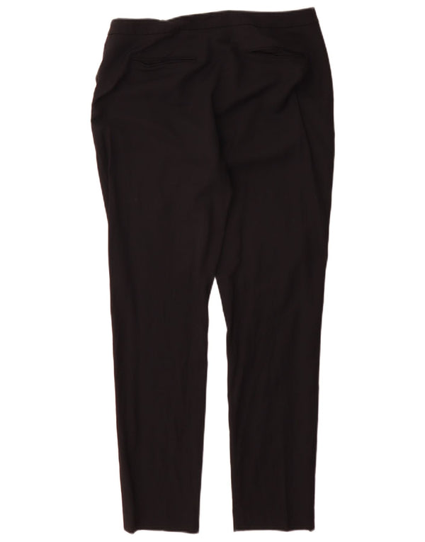Pantaloni da abito slim da donna Reiss UK 10 piccoli W28 L29 lana nera