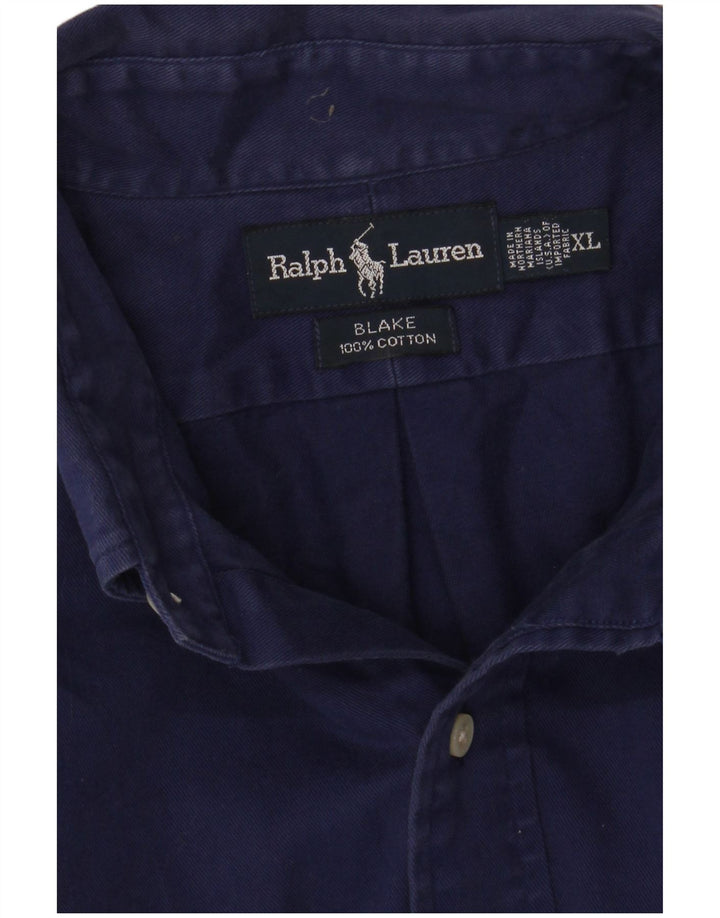 Camicia Blake da uomo Ralph Lauren XL in cotone blu navy