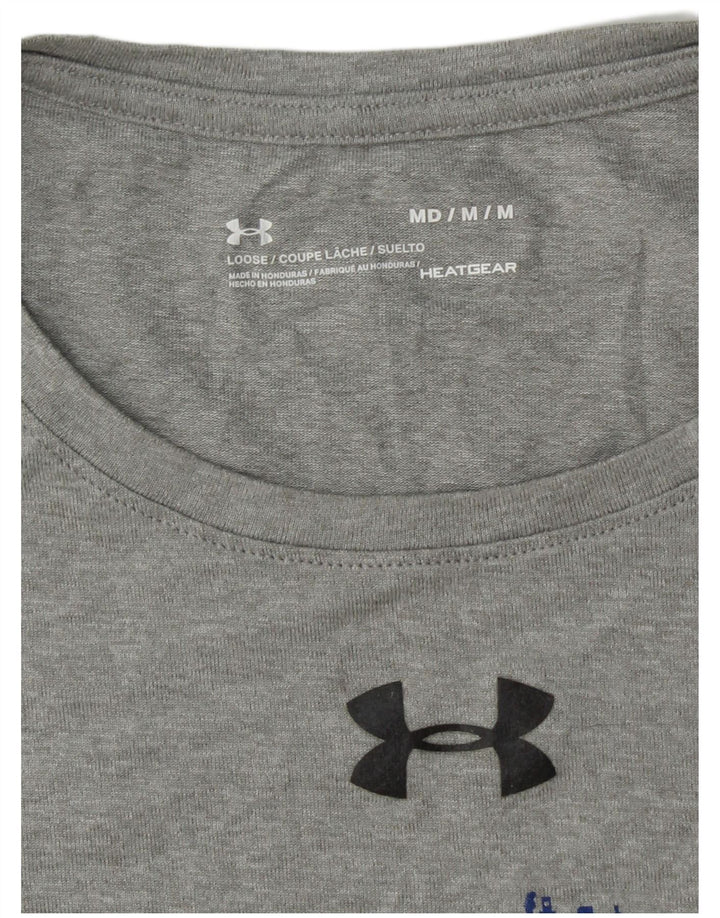 T-shirt grafica da uomo UNDER ARMOUR Heat Gear grigio medio