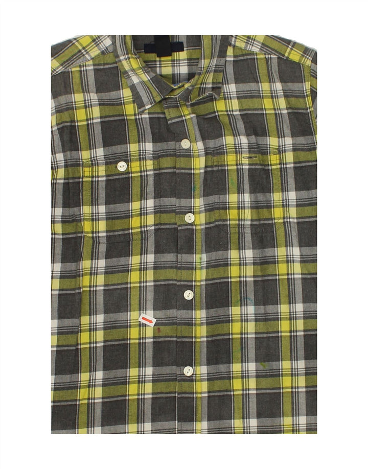 GAP Boys Regular Shirt 10-11 Years Large Green Check Cotton | Vintage Gap | Thrift | Second-Hand Gap | Used Clothing | Messina Hembry 