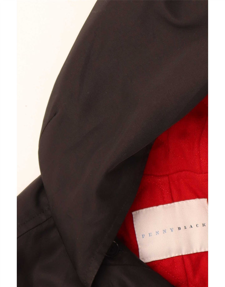 Giacca parka oversize con cappuccio da donna Penny Black UK 10 piccola lana nera