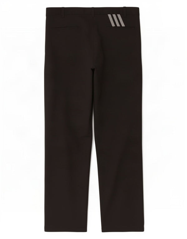 Adidas Mens Straight Chino Trousers W38 L29 Black Polyester