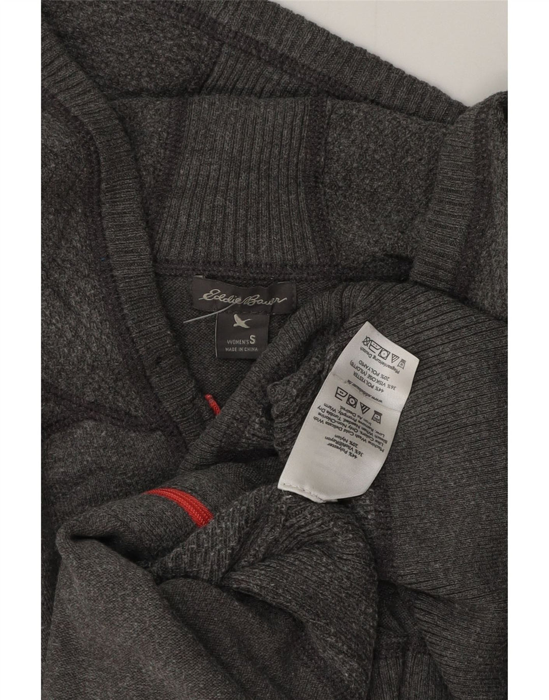 Maglione cardigan oversize con cappuccio da donna Eddie Bauer UK 10 piccolo grigio