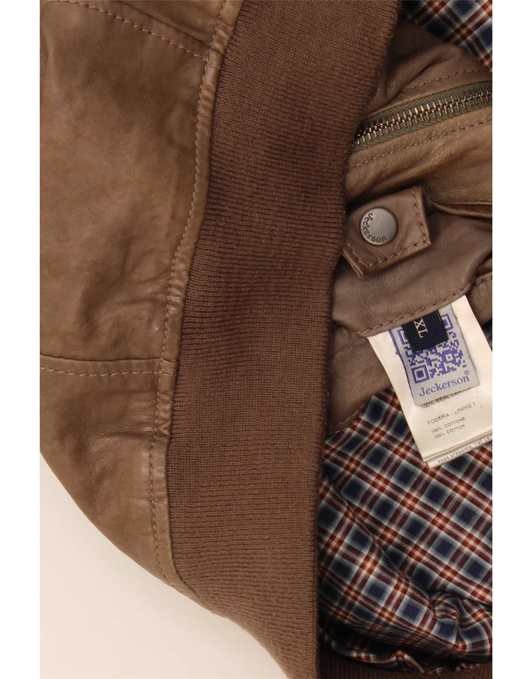 Giacca in pelle da uomo Jeckerson UK 42 XL Marrone