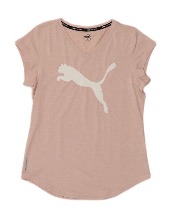 T-shirt grafica da donna Puma UK 14 poliestere rosa medio