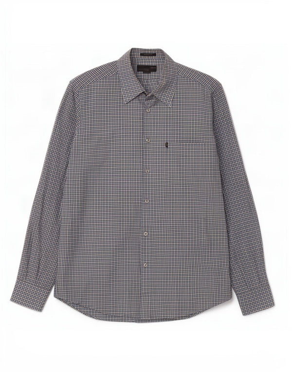 Camicia da uomo Regular Fit Marlboro Classics 2XL Blu a quadretti