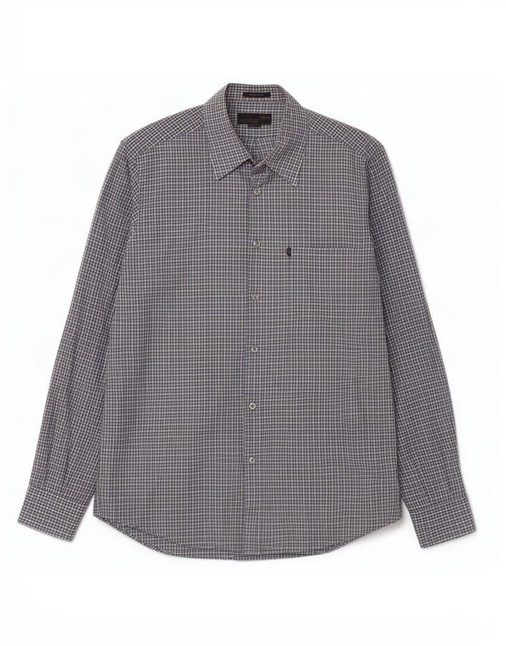 Camicia da uomo Regular Fit Marlboro Classics 2XL Blu a quadretti