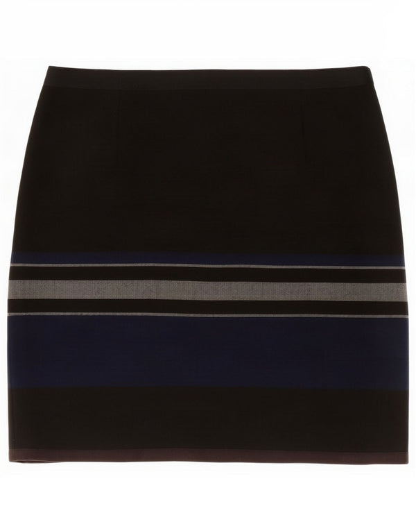 Tommy Hilfiger Donna Mini Gonna a portafoglio US 12 Large W30 Nero a strisce