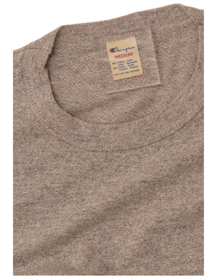 T-shirt da uomo CHAMPION Top in cotone grigio medio