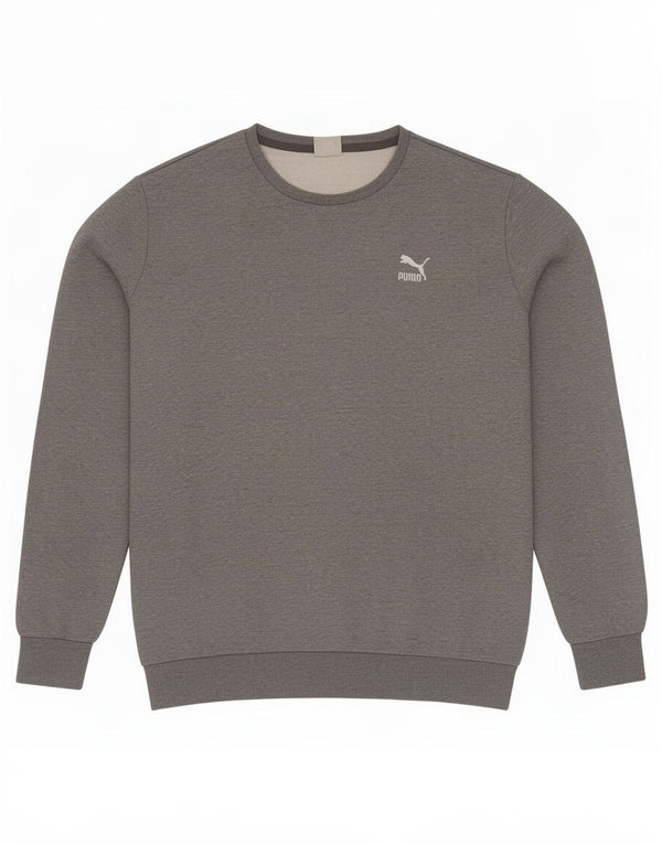 Felpa da uomo Puma Jumper XL in cotone chiazzato grigio