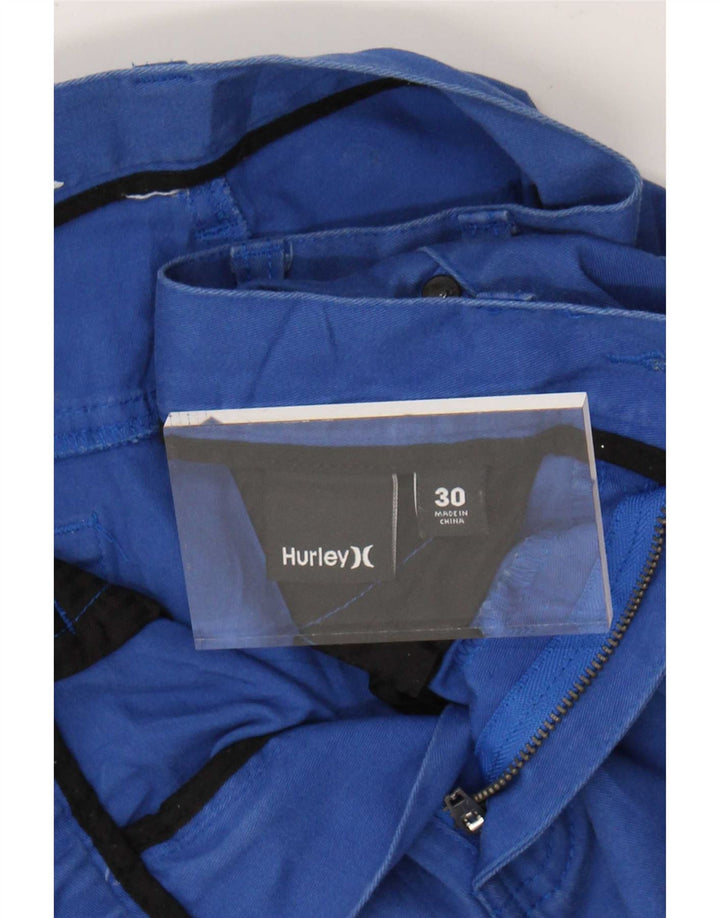 Pantaloncini casual da uomo Hurley medi W30 in cotone blu
