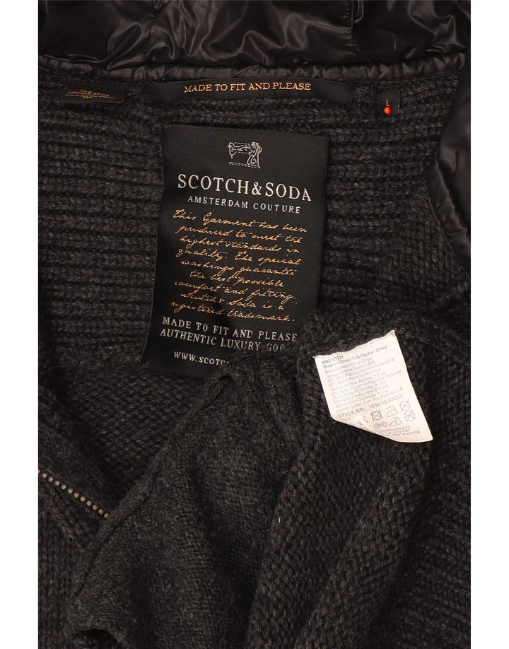 Maglione cardigan da uomo Scotch & Soda grande lana grigia