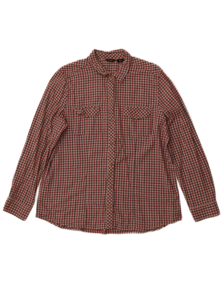 Camicia da donna Eddie Bauer UK 18 XL cotone a quadri multicolore