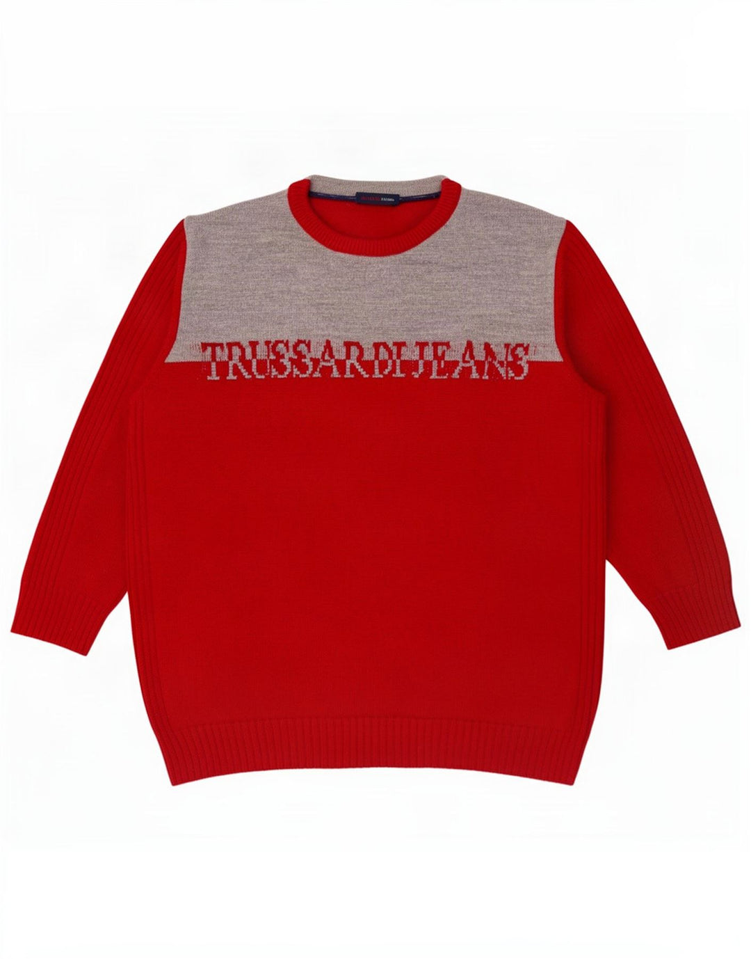 Maglione Trussardi Jeans Uomo Girocollo Colore Rosso Medio