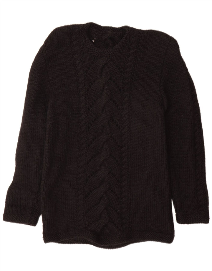 Abito maglione vintage da donna UK 16 grande nero
