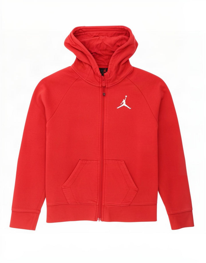 Felpa con cappuccio e zip Jordan per ragazzi, 12-13 anni, grande, rossa