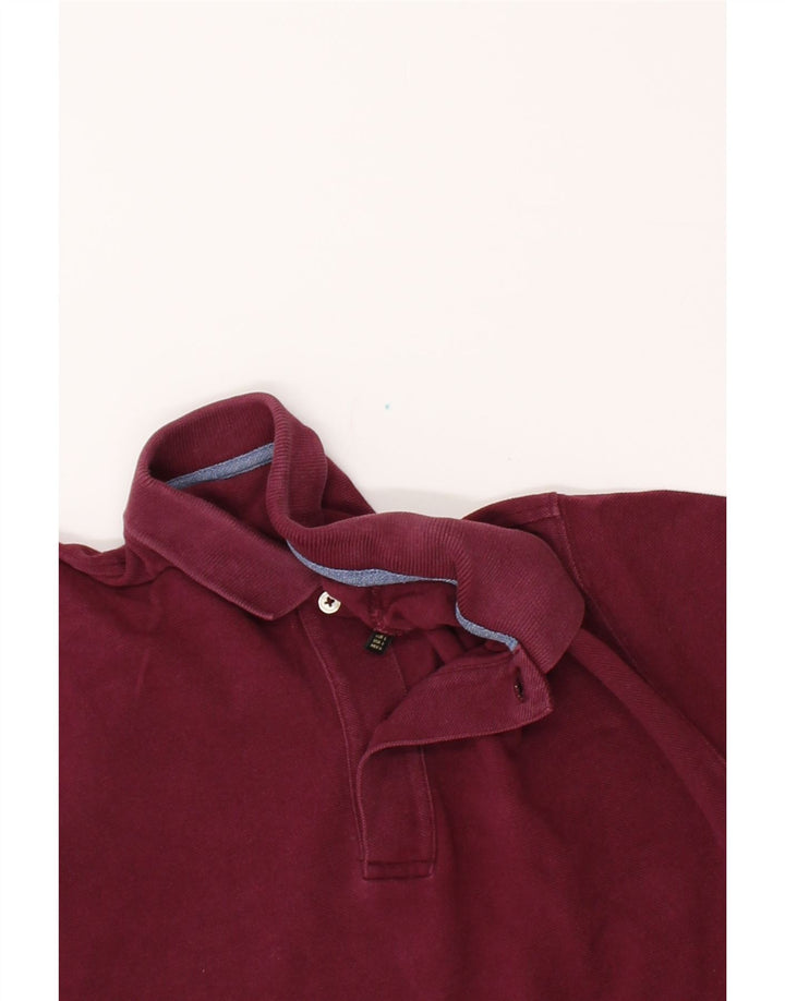 MASSIMO DUTTI Mens Regular Fit Polo Shirt Large Maroon Cotton Vintage Massimo Dutti and Second-Hand Massimo Dutti from Messina Hembry 