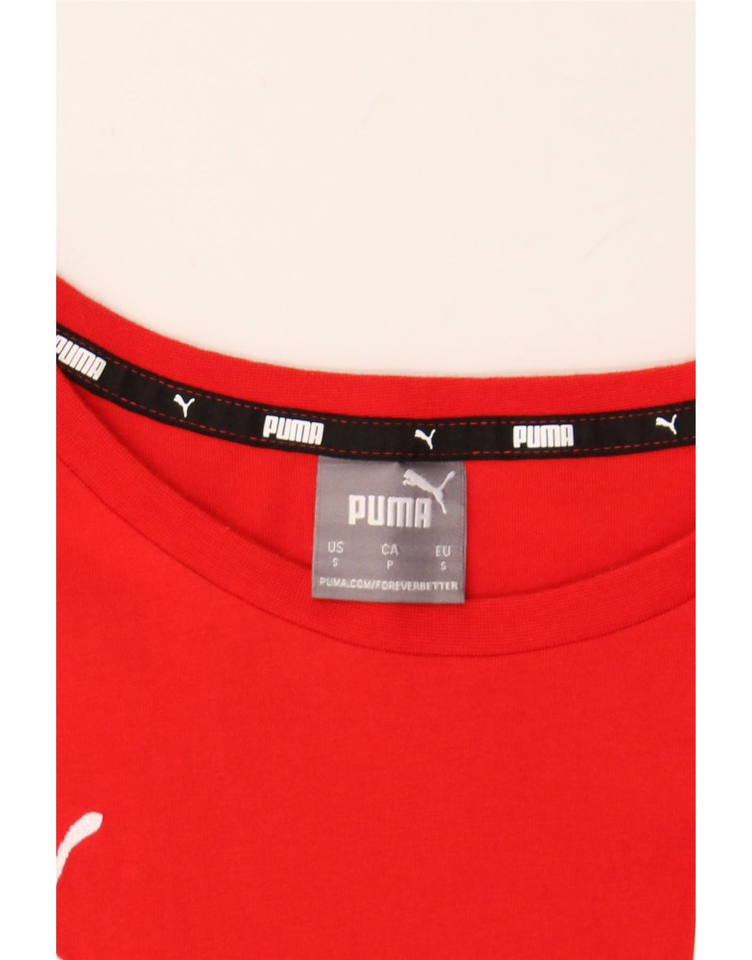 PUMA Mens Graphic T-Shirt Top Small Red Cotton Vintage Puma and Second-Hand Puma from Messina Hembry 