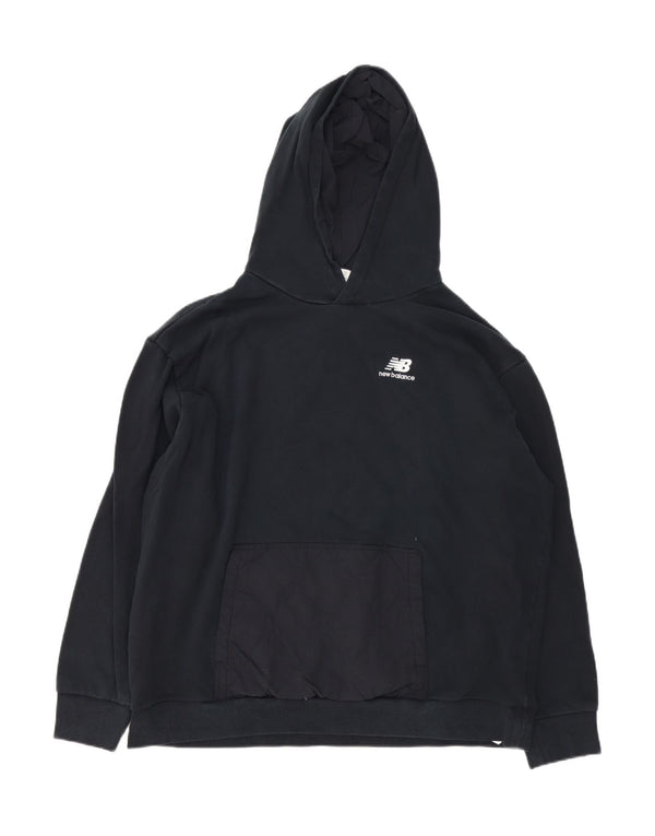 Maglione con cappuccio da uomo New Balance 2XL in cotone nero