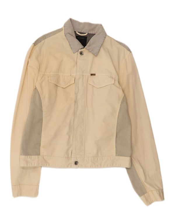 Giacca in denim da donna GAS UK 18 XL color block bianco sporco