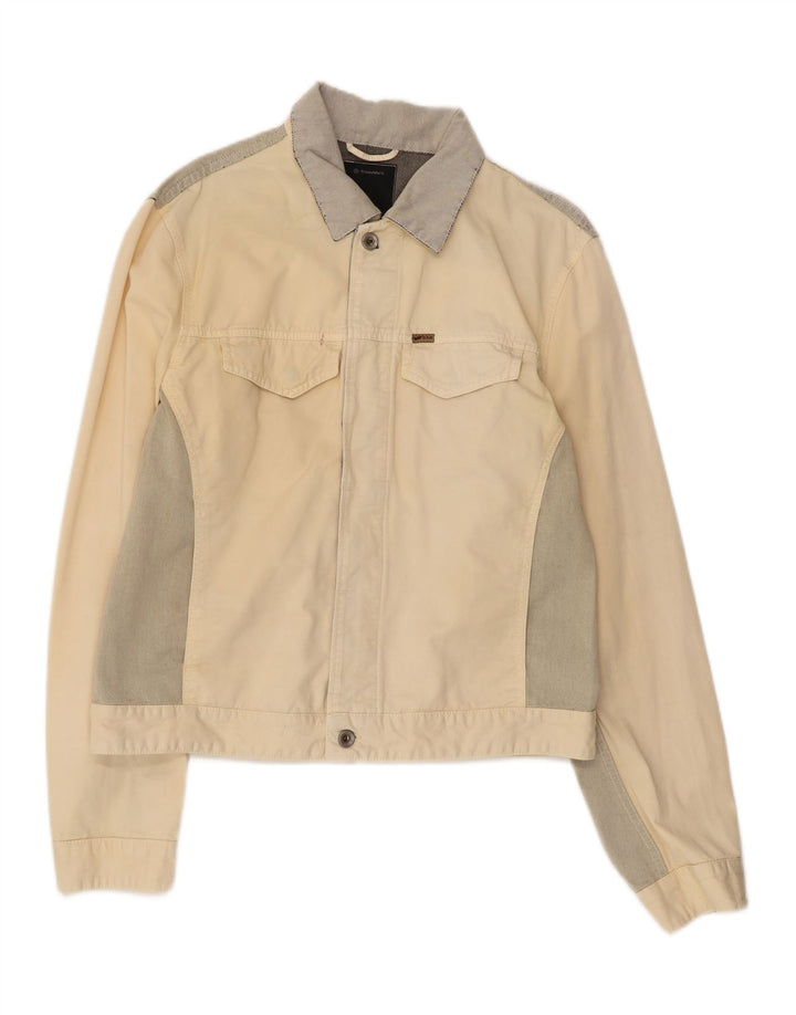 Giacca in denim da donna GAS UK 18 XL color block bianco sporco