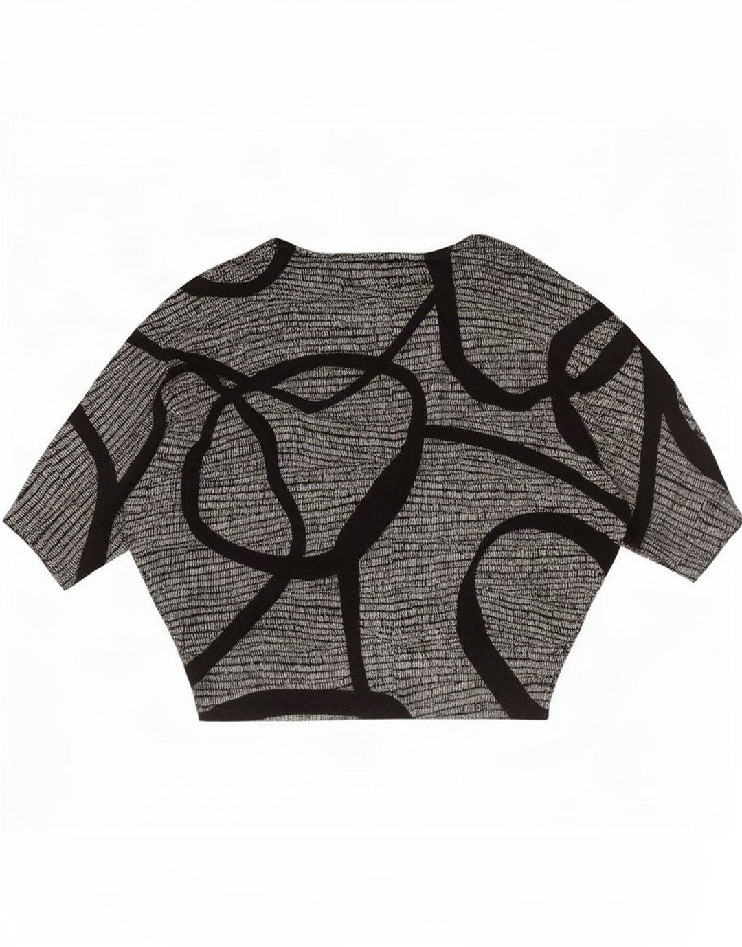Phase Eight camicetta oversize da donna con motivo astratto, taglia UK 16, grande, nera