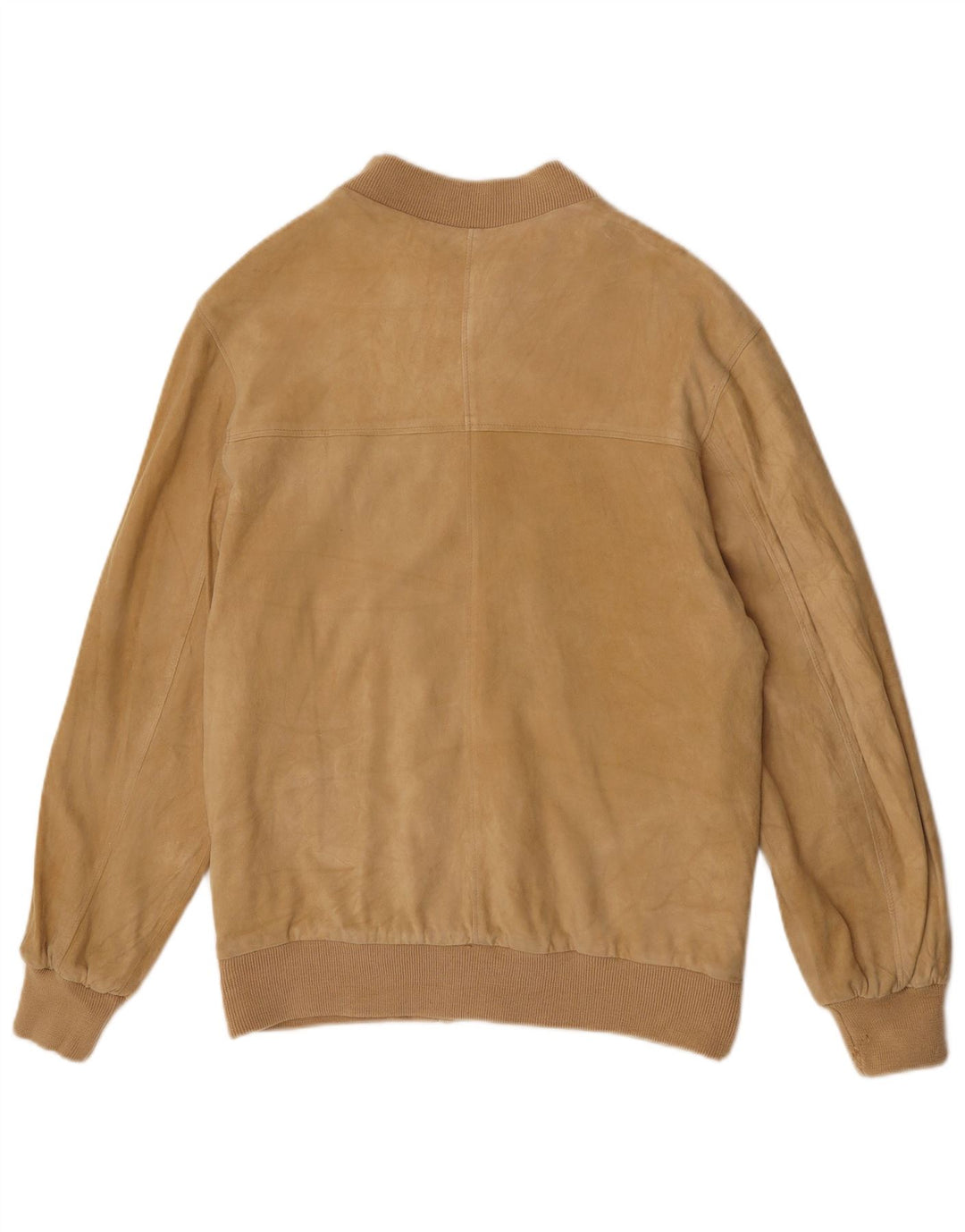 Giubbotto bomber in pelle scamosciata vintage da uomo UK 38 Beige medio