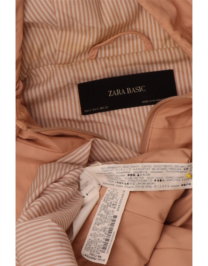 Impermeabile con cappuccio da donna Zara UK 10 piccolo poliuretano rosa