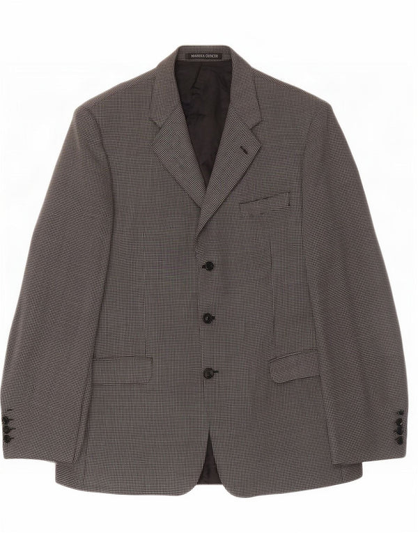 Giacca blazer Marks & Spencer da uomo St. Michael UK 44 XL nera maculata