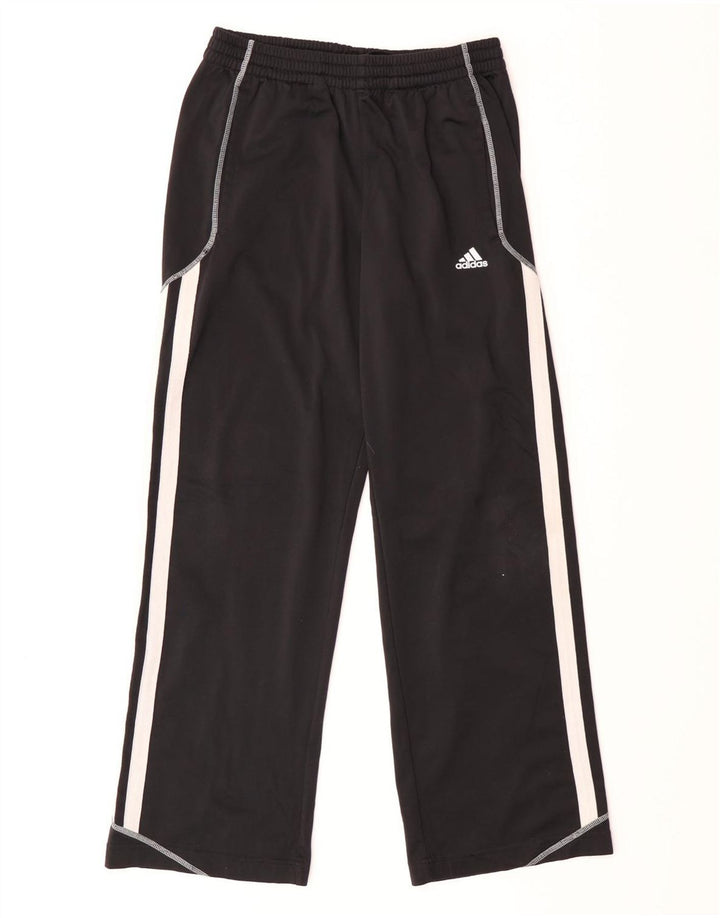 Pantaloni della tuta Adidas Climalite da ragazzo 13-14 anni in poliestere nero