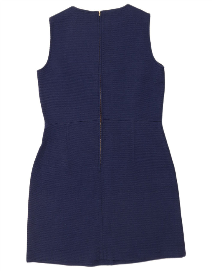Abito tubino senza maniche da donna Massimo Dutti EU 42 Large in lana blu navy