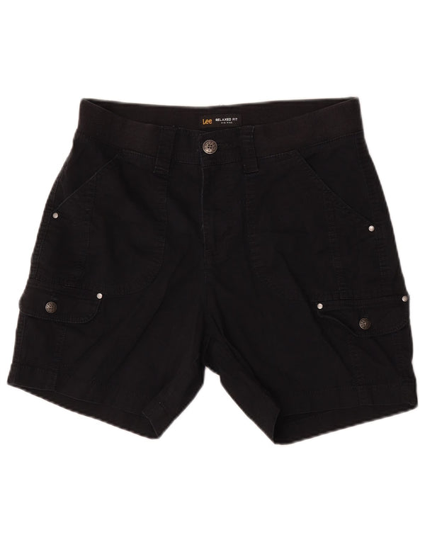 Pantaloncini cargo Lee da donna a vita media con vestibilità rilassata US 6 medi W30 cotone nero