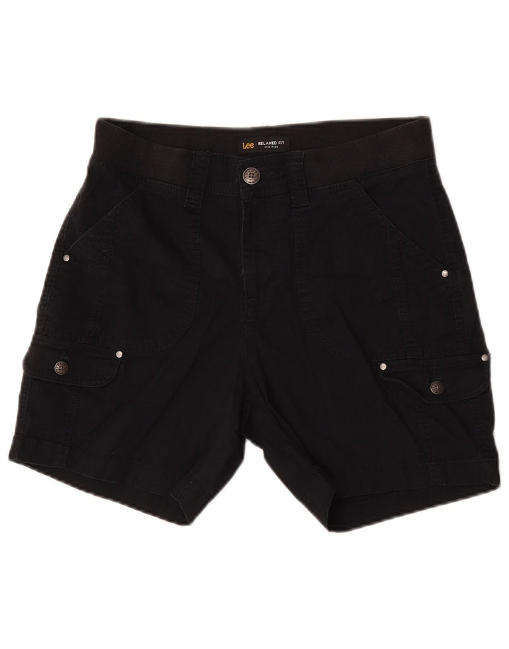 Pantaloncini cargo Lee da donna a vita media con vestibilità rilassata US 6 medi W30 cotone nero