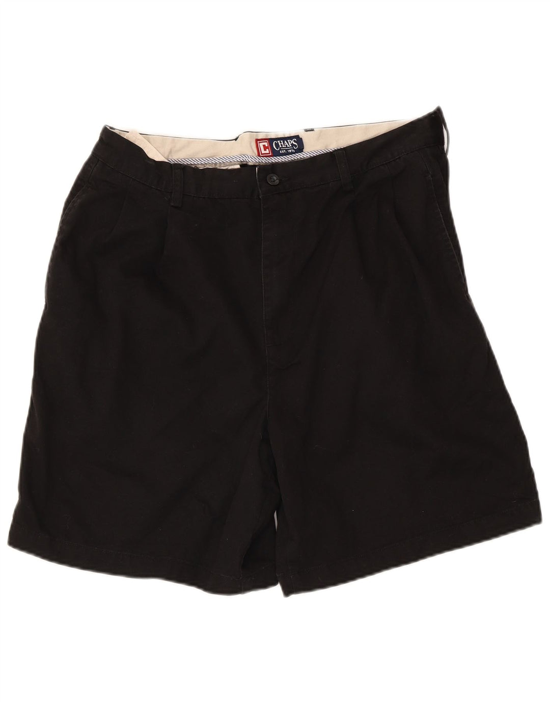 Pantaloncini chino da uomo Chaps W34 grandi in cotone nero