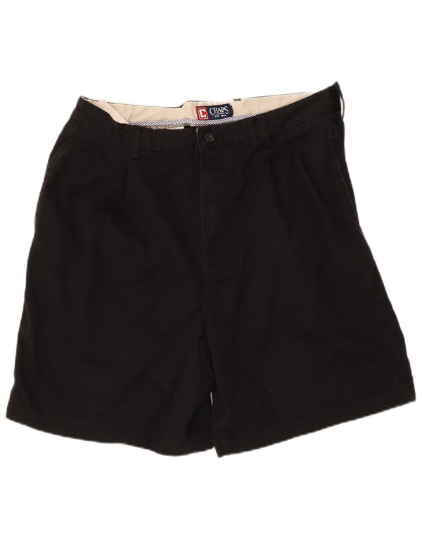 Pantaloncini chino da uomo Chaps W34 grandi in cotone nero