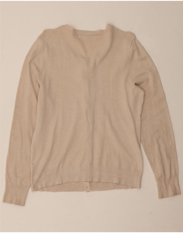 Maglione cardigan da donna John Lewis UK 12 Viscosa beige medio