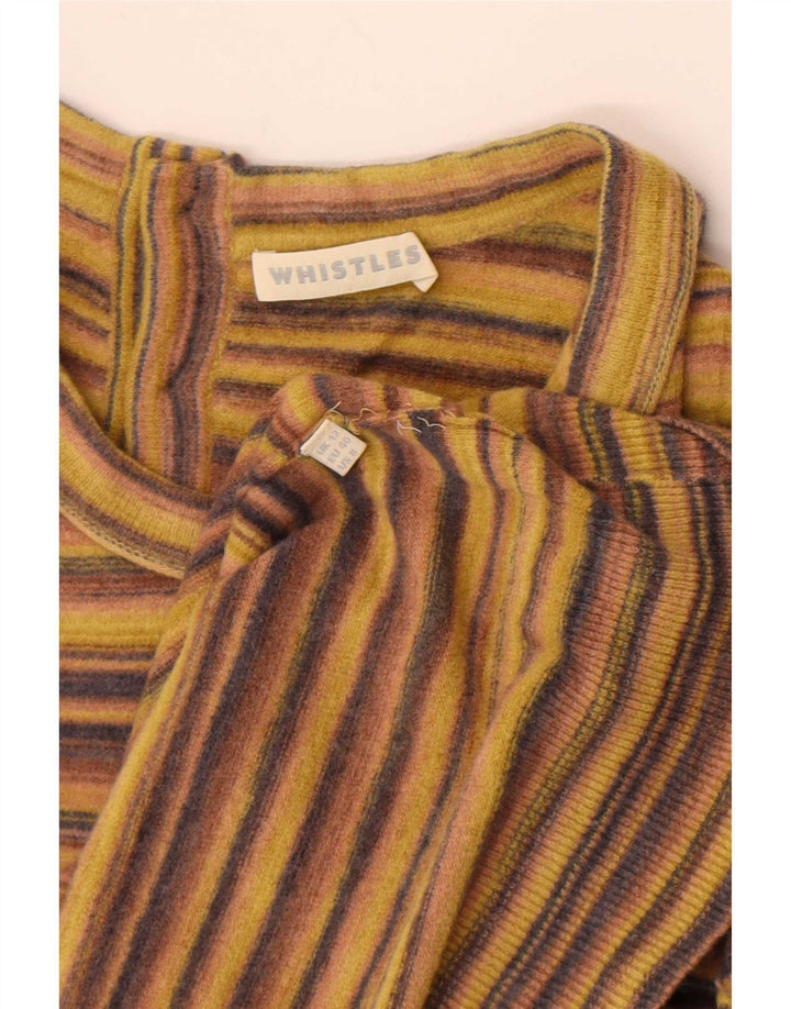 Maglione maglione girocollo da donna Whistles UK 12 a righe multicolori medie