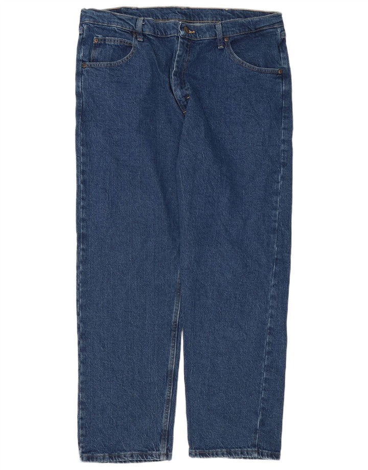 Jeans dritti regolari da uomo Wrangler W38 L30 cotone blu