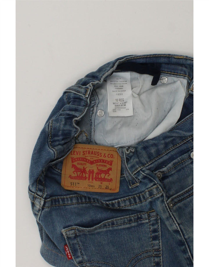 LEVI'S Girls 511 Denim Shorts 9-10 Years W25 Blue Cotton | Vintage Levi's | Thrift | Second-Hand Levi's | Used Clothing | Messina Hembry 