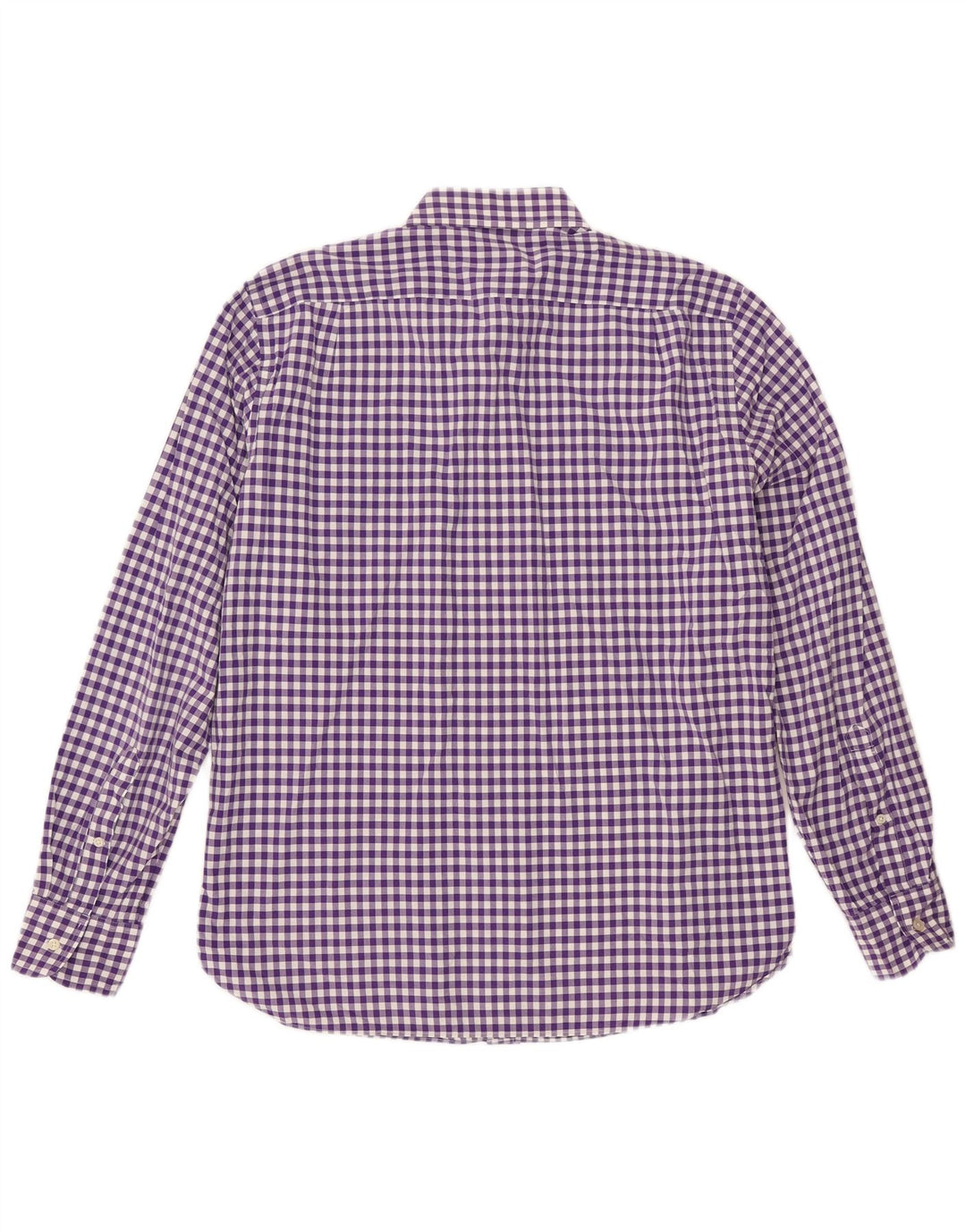 Camicia da uomo J. CREW taglia 15 1/2 cotone a quadretti viola medio