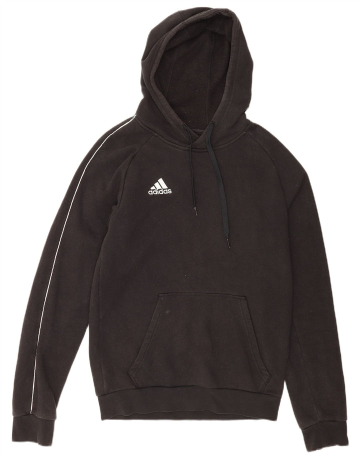 Felpa con cappuccio da uomo Adidas Small in cotone nero