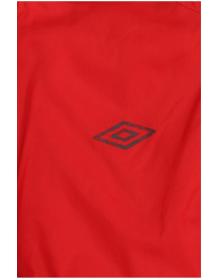 Giacca antipioggia con cappuccio grafica per ragazzi Umbro 13-14 anni Rossa