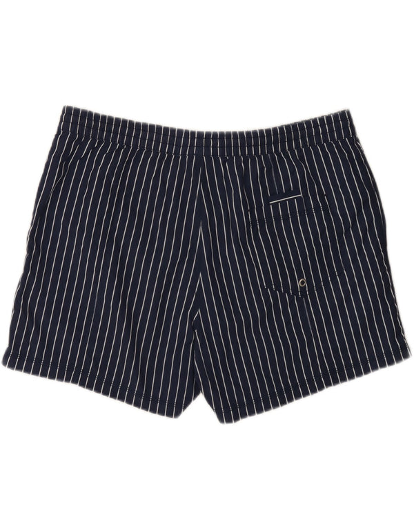 North Sails Mens Swimming Shorts Large Navy Blue Pinstripe Polyamide